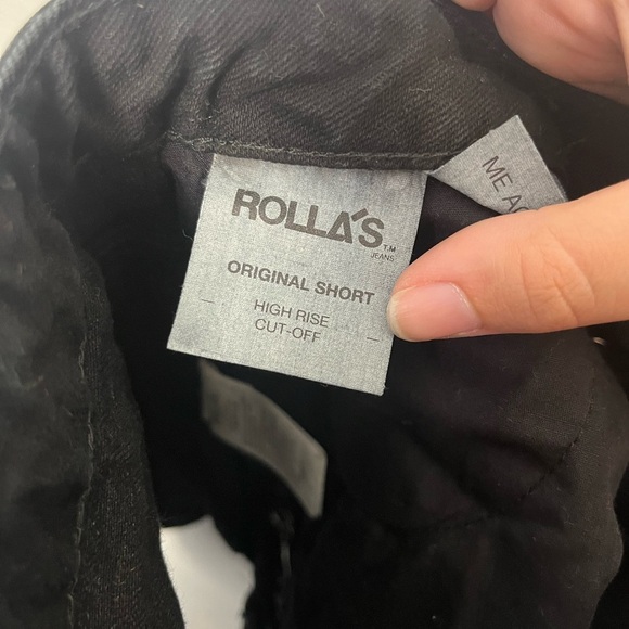 Rolla’s original short high rise cut off distressed black size 27 - Picture 6 of 9